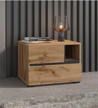 INOSIGN "Cross moderner griffloser " braun (wotan eiche) B:55cm H:40cm T:40cm FSC-zertifizierter Holzwerkstoff Melamin Sideboards Nachttisch mit 2 Schubla