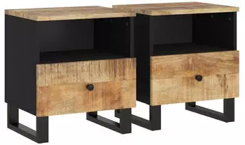 vidaXL 2 Stk. Massivholz Mango & Holzwerkstoff (350649)