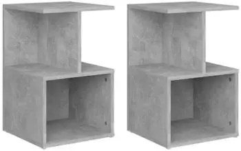 vidaXL 2 Stk. Betongrau 35x35x55 cm Holzwerkstoff (806355)