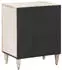 vidaXL Nachttisch mit Schublade Massivholz Mango Weiß 50x33x60cm