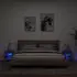vidaXL Wand-Nachttische 2 Stk. mit LED-Leuchten . Eichen-Optik (837077) braun
