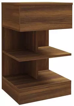vidaXL Nachttisch Eichen-Optik 40x35x65 cm Holzwerkstoff (816045) braun