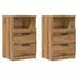 vidaXL Nachttische 2 Stk. Artisan-Eiche 40x36x65 cm Holzwerkstoff (856847)