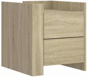 vidaXL Nachttisch Sonoma-Eiche 45x50x50 cm Holzwerkstoff (848285)