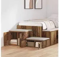 vidaXL Aufbewahrungsschrank 2 pcs Altholz 118 x 41 x 40 cm