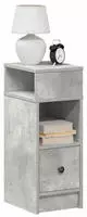 vidaXL Nachttische 2 Stk. mit Schublade Betongrau 25x31x66 cm