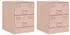 vidaXL Nachttische 2 Stk. 34,5x39x44 cm Stahl (841622) rosa