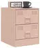 vidaXL Nachttische 2 Stk. 34,5x39x44 cm Stahl (841622) rosa