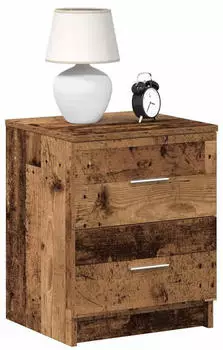 vidaXL Nachttische 2 Stk. mit 2 Schubladen Altholz-Optik 40x36x50 cm (858800)