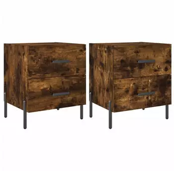 vidaXL 2 Stk. R&auml;uchereiche 40x35x47,5 cm Holzwerkstoff (827335)
