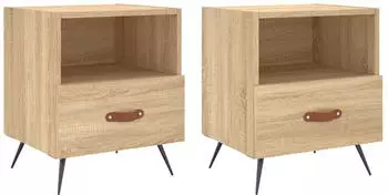 vidaXL 2 Stk. Sonoma-Eiche 40x35x47,5 cm Holzwerkstoff (827379)