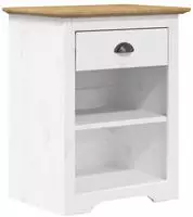 vidaXL Nachttisch BODO Braun 53x38,5x67 cm Massivholz Kiefer