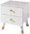 Vipack Billy Nachtkonsole 2 Schubladen, Holz Satin Weiß (BILLY)