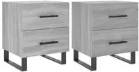 vidaXL Nachttische 2 Stk. Grau Sonoma 40x35x47,5 cm Holzwerkstoff