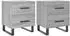 vidaXL Nachttisch 2er-Set Grau Sonoma 40x35x47,5cm Holzwerkstoff