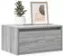 vidaXL Wand-Nachttische mit LED-Leuchten 2 Stk. Grau Sonoma (860222)