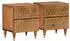 vidaXL Nachttische 2 Stk. Massivholz Mango 40x33x46 cm (358283)