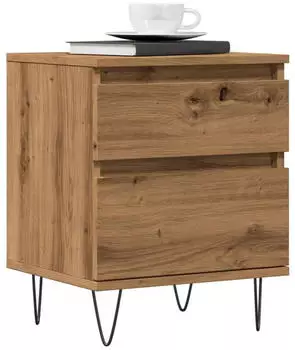 vidaXL Nachttisch 2 Stk. Artisan-Eiche 40x35x50cm Holzwerkstoff