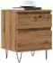vidaXL Nachttisch 2 Stk. Artisan-Eiche 40x35x50cm Holzwerkstoff