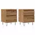 vidaXL Nachttisch 2 Stk. Artisan-Eiche 40x35x50cm Holzwerkstoff