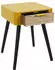 HowHomely Wendy Nachttisch mit Schublade, Holzoptik, gelb, 40x35x48cm (HH-HD7337)