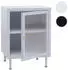 MCW Nachttisch MCW-O87 Industrial Schilfglas 55x41x41cm, weiß (100481)