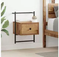 vidaXL Nachttisch 2 pcs Altholz 35 x 30 x 51 cm Holzwerkstoff