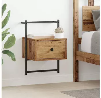 vidaXL Nachttisch 2 Stk., Altholz-Optik, 35x30x51cm, Holzwerkstoff (882164)