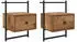 vidaXL Nachttisch 2 Stk., Altholz-Optik, 35x30x51cm, Holzwerkstoff (882164)