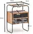 Finebuy Nachtkommode Massivholz Steinoptik Braun 40x60x30cm (FB55691)