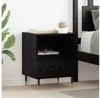 vidaXL Nachttisch Schwarz Eichen-Optik 40 x 35 x 50 cm Holzwerkstoff