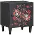vidaXL Nachttisch mit Tür Schwarz 40x33x46cm Massivholz Mango