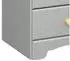 ebuy24 Nilon Nachttisch 3 Schubladen Kiefer Grau/Gold (04-44284)