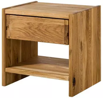 Massivmoebel24 TomMe Nachttisch Wildeiche massiv, ge&ouml;lt, 40x33x40cm (06-681-259-6006)
