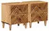 vidaXL Nachttisch mit Schublade 2er-Set Mangoholz Braun 40x33,5x46cm (4018915)