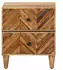vidaXL Nachttisch mit Schublade 2er-Set Mangoholz Braun 40x33,5x46cm (4018915)