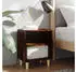 vidaXL Nachttisch 2er-Set Massivholz-Beine Räuchereiche 40x30x50cm (813099)