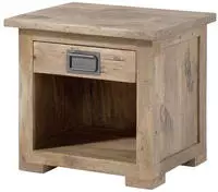 Nachttisch Mango 50x40x45 Whitewash Lackiert Railway 387