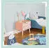 Relaxdays Kinder-Nachttisch mit Staufach, rosa/weiß/hellbraun, 40x30x41cm