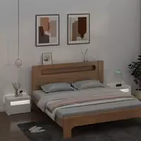Nachttische 2 Stk. Mit Leds Wei&szlig; 60x35x40 Cm - Vidaxl