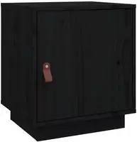 vidaXL Nachttisch Schwarz 40x34x45 cm Massivholz Kiefer