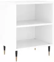vidaXL Nachttisch Hochglanz-Wei&szlig; 40x30x50 cm Holzwerkstoff