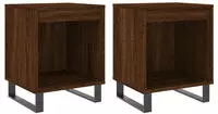 vidaXL Nachttische 2 Stk. Braun Eichen-Optik 40x35x50 cm Holzwerkstoff