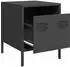 vidaXL Nachttische 2 Stk. 35x39x43,5 cm Stahl (851245) schwarz