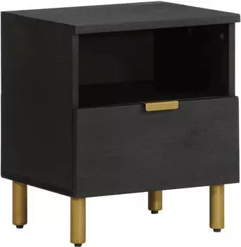 vidaXL Nachttisch 40x33x46 cm Holzwerkstoff (4017655) schwarz