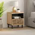 vidaXL Nachttisch 40x33x46 cm Massivholz Mango (358218)
