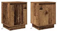 vidaXL Nachttisch 2 pcs Altholz 39 x 34,5 x 50 cm Holzwerkstoff
