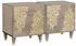 vidaXL Nachttische 2 Stk. 40x33x46 cm massives Mangoholz (4018769) grau