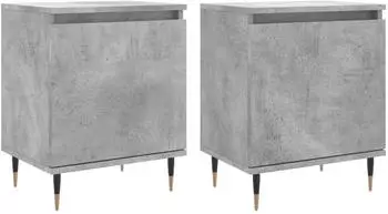 vidaXL 2 Stk. Betongrau 40x30x50 cm Holzwerkstoff (826821)