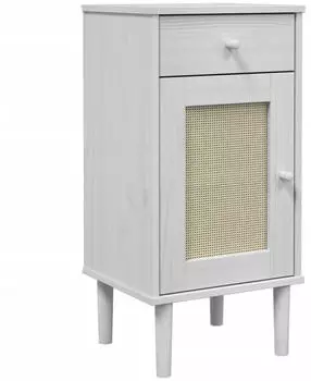 vidaXL SENJA Rattan-Look Wei&szlig; 40x35x80 cm Massivholz Kiefer (358017)